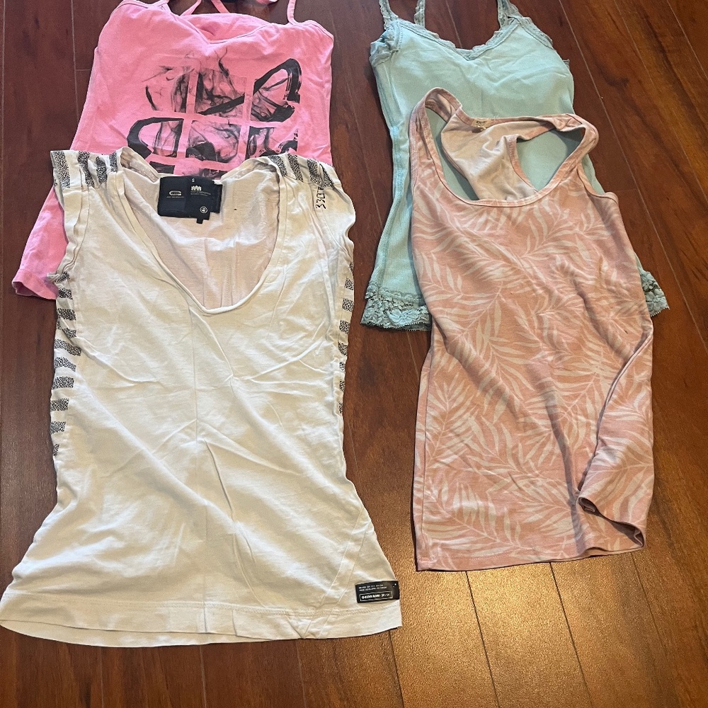 G-Star Raw White T-shirt bundled with Tank Tops